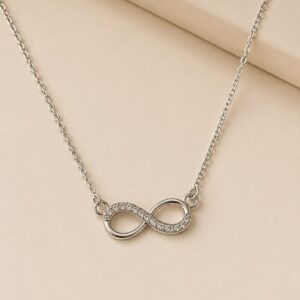 Stylish Crystal Infinity Pendant Necklace For Women and girls